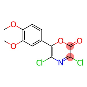 2H-1,4-Oxazin-2-one,  3,5-dichloro-6-(3,4-dimethoxyphenyl)-