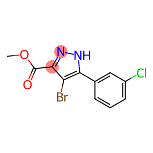 4-溴-5-(3-氯苯基)-1H-吡唑-3-羧酸甲酯