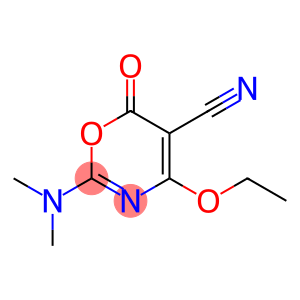 6H-1,3-Oxazine-5-carbonitrile,2-(dimethylamino)-4-ethoxy-6-oxo-(9CI)