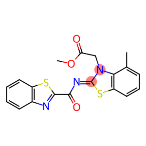 3(2H)-Benzothiazoleacetic acid, 2-[(2-benzothiazolylcarbonyl)imino]-4-methyl-, methyl ester, (2Z)-