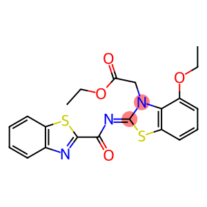 3(2H)-Benzothiazoleacetic acid, 2-[(2-benzothiazolylcarbonyl)imino]-4-ethoxy-, ethyl ester, (2Z)-