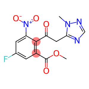 Methyl 5-fluoro-2-(2-(1-Methyl-1H-1,2,4-triazol-5-yl)acetyl)-3-nitrobenzoate