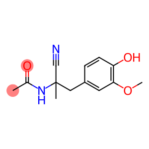 Acetamide, N-[1-cyano-2-(4-hydroxy-3-methoxyphenyl)-1-methylethyl]-