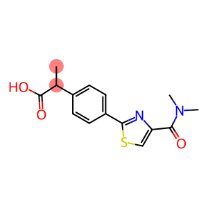 α-Methyl-4-[4-(dimethylcarbamoyl)-2-thiazolyl]benzeneacetic acid