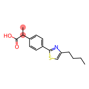 α-Methyl-4-(4-butyl-2-thiazolyl)benzeneacetic acid