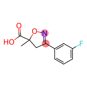 3-(3-fluorophenyl)-5-methyl-4,5-dihydro-1,2-oxazole-5-carboxylic acid