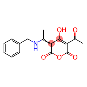 2H-Pyran-2,6(3H)-dione, 5-acetyl-4-hydroxy-3-[1-[(phenylmethyl)amino]ethylidene]-
