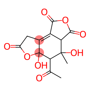 2-Cyclohexene-1,2-dicarboxylic anhydride, 5-acetyl-3- (carboxymethyl)- 4,4,6-trihydroxy-6-methyl-, .gamma.-lactone