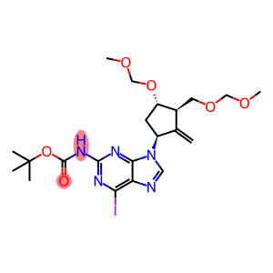 Carbamic acid, N-[6-iodo-9-[(1S,3R,4S)-4-(methoxymethoxy)-3-[(methoxymethoxy)methyl]-2-methylenecyclopentyl]-9H-purin-2-yl]-, 1,1-dimethylethyl ester