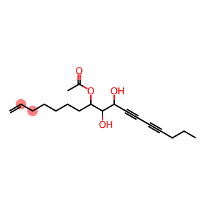 1-Heptadecene-11,13-diyne-8,9,10-triol 8-acetate