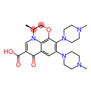 (S)-3-methyl-9,10-bis(4-methylpiperazin-1-yl)-7-oxo-3,7-dihydro-2H-[1,4]oxazino[2,3,4-ij]quinoline-6-carboxylicacid