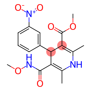 3-Pyridinecarboxylic acid, 1,4-dihydro-5-[(methoxyamino)carbonyl]-2,6-dimethyl-4-(3-nitrophenyl)-, methyl ester