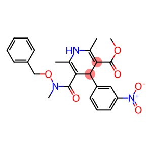 3-Pyridinecarboxylicacid, 1,4-dihydro-2,6-dimethyl-5-[[methyl(phenylmethoxy)amino]carbonyl]-4-(3-nitrophenyl)-,methyl ester