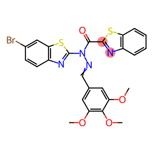 2-Benzothiazolecarboxylic acid, 1-(6-bromo-2-benzothiazolyl)-2-[(3,4,5-trimethoxyphenyl)methylene]hydrazide