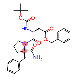 2-Benzyl-1-[(2S)-2-(tert-butyloxycarbonylamino)-4-(benzyloxy)-4-oxobutyryl]-L-prolinamide