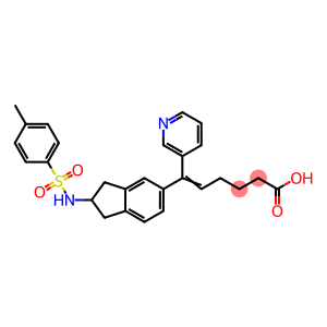 5-Hexenoic acid, 6-[2,3-dihydro-2-[[(4-methylphenyl)sulfonyl]amino]-1H-inden-5-yl]-6-(3-pyridinyl)-