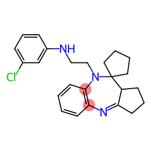 Spiro[benzo[b]cyclopenta[e][1,4]diazepine-10(9H),1'-cyclopentane]-9-ethanamine, N-(3-chlorophenyl)-1,2,3,10a-tetrahydro-