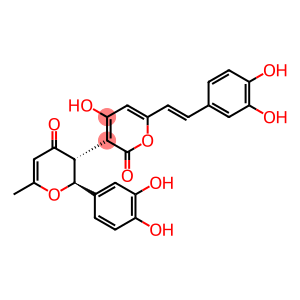 (2S)-6-Methyl-2α-(3,4-dihydroxyphenyl)-2,3-dihydro-3β-[4-hydroxy-6-[(E)-2-(3,4-dihydroxyphenyl)ethenyl]-2-oxo-2H-pyran-3-yl]-4H-pyran-4-one