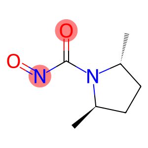 1-Pyrrolidinecarboxaldehyde,2,5-dimethyl-alpha-nitroso-,(2R-trans)-(9CI)