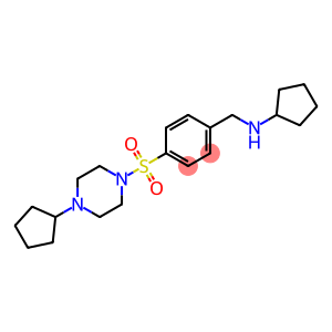 n-(4-((4-cyclopentylpiperazin-1-yl)sulfonyl)benzyl)cyclopentanamine