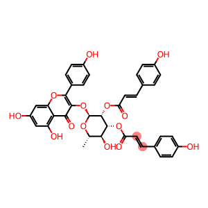 2-(4-Hydroxyphenyl)-5,7-dihydroxy-3-[2-O,3-O-bis[(2E)-3-(4-hydroxyphenyl)acryloyl]-α-L-rhamnopyranosyloxy]-4H-1-benzopyran-4-one