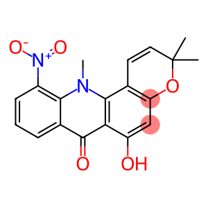 3,12-Dihydro-6-hydroxy-3,3,12-trimethyl-11-nitro-7H-pyrano(2,3-c)acrid in-7-one