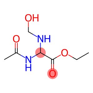 Acetic  acid,  (acetylamino)(hydroxymethylamino)-,  ethyl  ester  (9CI)