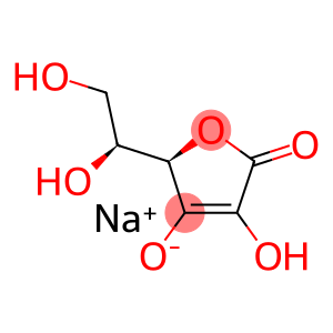 sodium 5-[(1S)-1,2-dihydroxyethyl]-3-hydroxy-4-oxo-4,5-dihydrofuran-2-olate (non-preferred name)