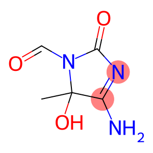 1H-Imidazole-1-carboxaldehyde, 4-amino-2,5-dihydro-5-hydroxy-5-methyl-2-oxo- (9CI)