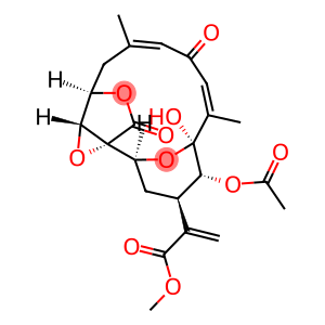 15,17,18-Trioxatetracyclo[11.2.2.12,6.01,14]octadeca-7,10-diene-4-acetic acid, 5-(acetyloxy)-6-hydroxy-7,11-dimethyl-α-methylene-9,16-dioxo-, methyl ester, (1R,2S,4R,5R,6S,13R,14R)- (9CI)