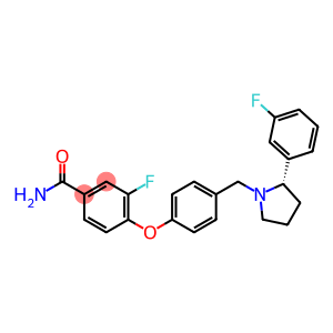 (S)-3-fluoro-4-(4-((2-(3-fluorophenyl)pyrrolidin-1-yl)methyl)phenoxy)benzamide