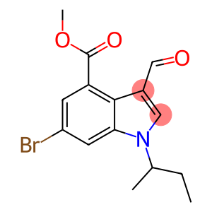 1H-Indole-4-carboxylic acid, 6-bromo-3-formyl-1-(1-methylpropyl)-, methyl ester