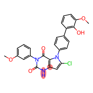 6-氯-5-(2'-羟基-3'-甲氧基-[1,1'-联苯]-4-基)-3-(3-甲氧基苯基)-1H-吡咯并[3,2-d]嘧啶-2,4(3H,5H)-二酮