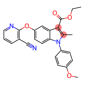 5-(3-Cyano-pyridin-2-yloxy)-1-(4-methoxy-phenyl)-2-methyl-1H-indole-3-carboxylic acid ethyl ester