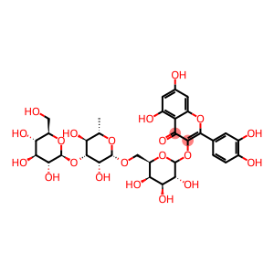 4H-1-Benzopyran-4-one, 2-(3,4-dihydroxyphenyl)-3-[(O-β-D-glucopyranosyl-(1→3)-O-6-deoxy-α-L-mannopyranosyl-(1→6)-β-D-galactopyranosyl)oxy]-5,7-dihydroxy-