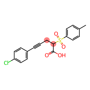 5-(4-chlorophenyl)-2-((4-methylphenyl)sulfonyl)-4-pentynoic acid