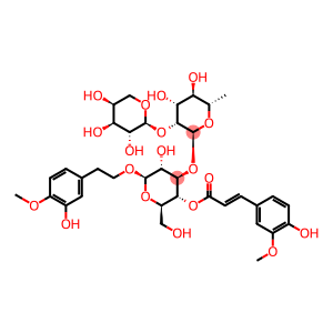 β-D-Glucopyranoside, 2-(3-hydroxy-4-methoxyphenyl)ethyl O-α-L-arabinopyranosyl-(1→2)-O-6-deoxy-α-L-mannopyranosyl-(1→3)-, 4-[(2E)-3-(4-hydroxy-3-methoxyphenyl)-2-propenoate]