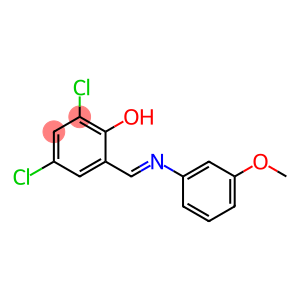 2,4-dichloro-6-{[(3-methoxyphenyl)imino]methyl}phenol