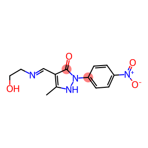 4-([(2-HYDROXYETHYL)IMINO]METHYL)-2-(4-NITROPHENYL)-5-METHYL-1,2-DIHYDRO-3H-PYRAZOL-3-ONE