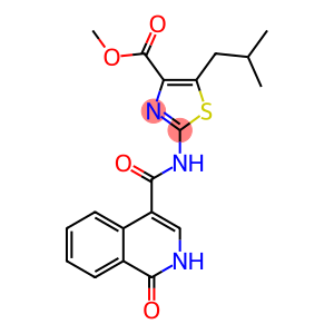 methyl 2-{[(1-hydroxyisoquinolin-4-yl)carbonyl]amino}-5-(2-methylpropyl)-1,3-thiazole-4-carboxylate