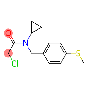 2-chloro-N-cyclopropyl-N-[(4-methylsulfanylphenyl)methyl]acetamide