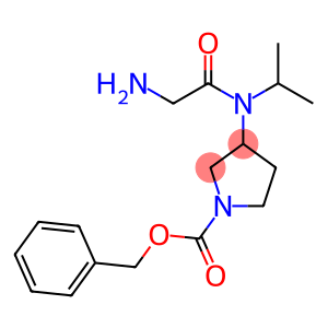 1-Pyrrolidinecarboxylic acid, 3-[(2-aminoacetyl)(1-methylethyl)amino]-, phenylmethyl ester