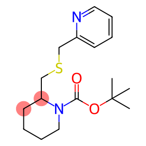 1-Piperidinecarboxylic acid, 2-[[(2-pyridinylmethyl)thio]methyl]-, 1,1-dimethylethyl ester