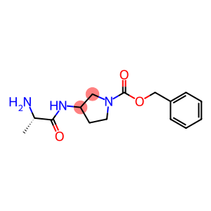 1-Pyrrolidinecarboxylic acid, 3-[[(2S)-2-amino-1-oxopropyl]amino]-, phenylmethyl ester