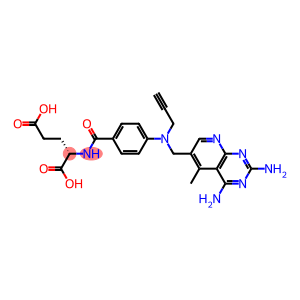 10-propargyl-5-methyl-5-deazaaminopterin analog of folic acid