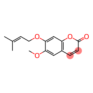 2H-1-Benzopyran-2-one, 6-methoxy-7-[(3-methyl-2-buten-1-yl)oxy]-