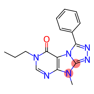 5H-1,2,4-Triazolo[3,4-i]purin-5-one,6,9-dihydro-9-methyl-3-phenyl-6-propyl-