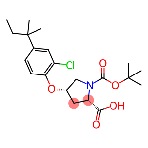 (2S,4S)-1-(tert-Butoxycarbonyl)-4-[2-chloro-4-(tert-pentyl)phenoxy]-2-pyrrolidinecarboxylic acid