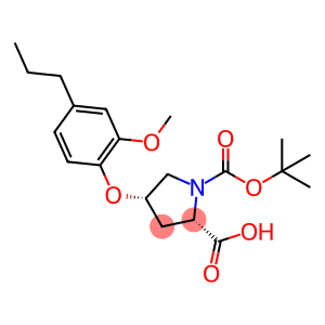 (2S,4S)-1-(TERT-BUTOXYCARBONYL)-4-(2-METHOXY-4-PROPYLPHENOXY)-2-PYRROLIDINECARBOXYLIC ACID