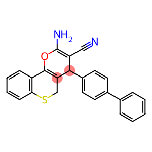 4H,5H-(1)Benzothiopyrano(4,3-b)pyran-3-carbonitrile, 2-amino-4-(1,1'-biphenyl)-4-yl-
